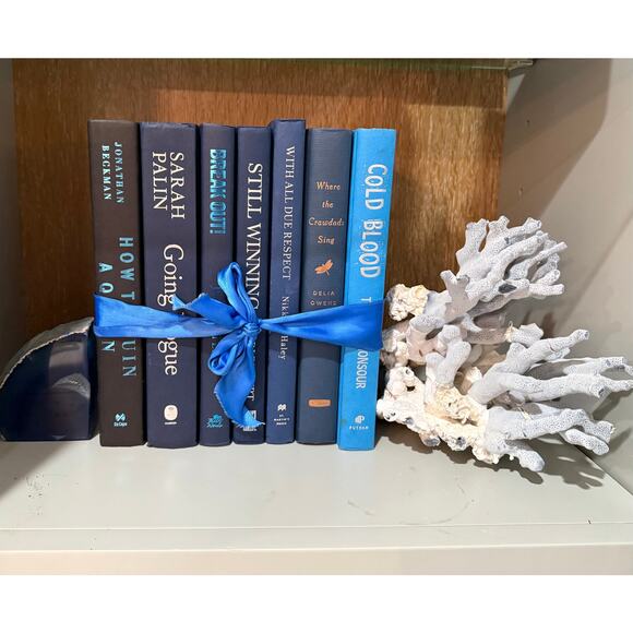 Vintage ombré effect blue Decorative Book collection - Picture 6 of 6